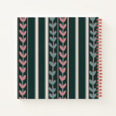 花柄アートの小型スケッチノート ノートブック (裏面)