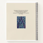 花柄アールデコステンシルプリント ノートブック (裏面)