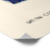 花柄アールデコステンシルプリント ポスター (角)