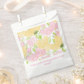 花柄イエロー ピンク フェイバーバッグ (クリップ留めされた状態)