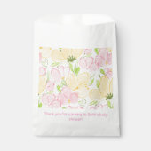 花柄イエロー ピンク フェイバーバッグ (正面)