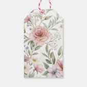 花柄イラスト パステル カスタムメッセージ ギフトタグ (裏面)