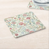 花柄ウィリアム·モリス スクエアペーパーコースター (アングル)