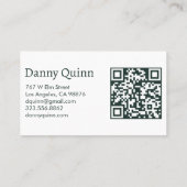 花柄エレガント植物性ピンクグリーン 名刺 (裏面)