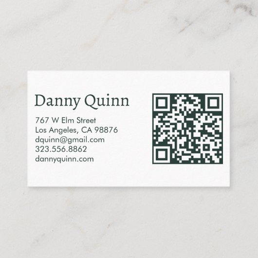 花柄エレガント植物性ピンクグリーン 名刺 (裏面)