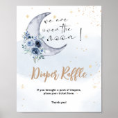 花柄オーバー・ザ・ムーンディーパーラッフル ポスター (正面)