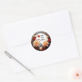 花柄カスタマイズステッカー パーティー/ウェディング ラウンドシール (封筒)
