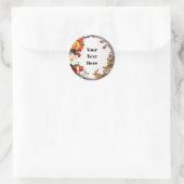 花柄カスタマイズステッカー パーティー/ウェディング ラウンドシール (バッグ)