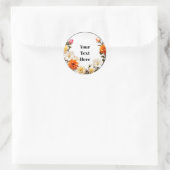 花柄カスタマイズステッカー パーティー/ウェディング ラウンドシール (バッグ)