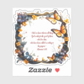 花柄カスタマイズビブルの名言 ステッカー シール (シート)