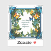 花柄カスタマイズビブルの名言 ステッカー シール (シート)