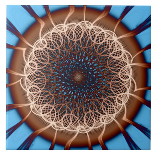 花柄カラフルの先見性パターン タイル (正面)