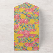 花柄カラフルオールオーバープリントエプロン魔法 オールインワン招待状 (外側)