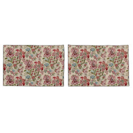 花柄カラフルトレンディー花ピンク緑 枕カバー