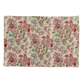 花柄カラフルトレンディー花ピンク緑 枕カバー (裏面-左)