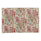 花柄カラフルトレンディー花ピンク緑 枕カバー (正面右)