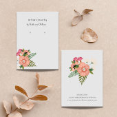 花柄カラフルブーホーイヤリングディスプレイ 名刺