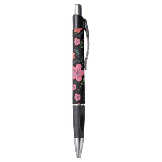 花柄カラフル美 ボールペン (底(縦))