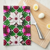 花柄カラフル キッチンタオル (四つ折り)