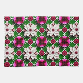 花柄カラフル キッチンタオル