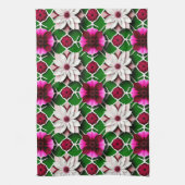 花柄カラフル キッチンタオル (縦)