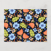 花柄カラフル 輝く ポストカード (裏面)