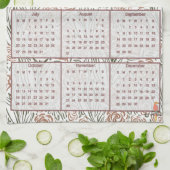 花柄カレンダー2025 キッチンタオル (折り畳み)