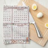 花柄カレンダー2025 キッチンタオル (四つ折り)