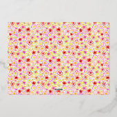 花柄ガレンタインズデーの友達 2枚の写真 箔シーズンカード (裏面)