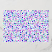 花柄ガレンティーンズデーの友達 2枚の写真 箔シーズンカード (裏面)