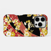 花柄キモノミックスパターン iPhoneケース (裏面横)