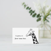 【花柄キリン (黒)】 A giraffe with floral pattern (Black) 名刺 (スタンド正面)