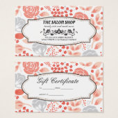 花柄ギフト券 (正面&裏面)