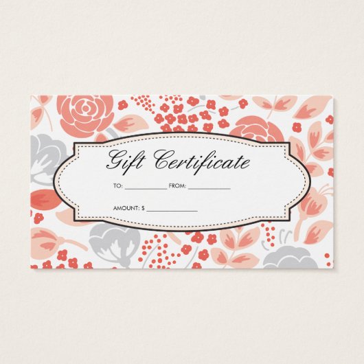 花柄ギフト券 (裏面)