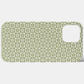 花柄グリーンチェックの携帯ケース　女性へのプレゼント Case-Mate iPhoneケース (裏面 (横))