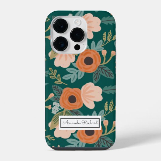 花柄ケース – メイトiPhoneケース iPhoneケース (裏面)