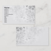 花柄コーナービジネスカード 名刺 (正面/裏面)