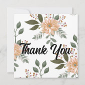 花柄サンキューカード (正面)