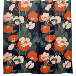 花柄シャワーカーテン シャワーカーテン