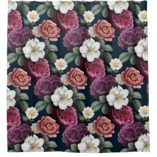 花柄シャワーカーテン シャワーカーテン (正面)