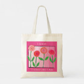 花柄ショッピングデイバジェットトートバッグ トートバッグ (裏面)