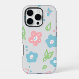 花柄シームレス パターン iPhone 16 PROケース