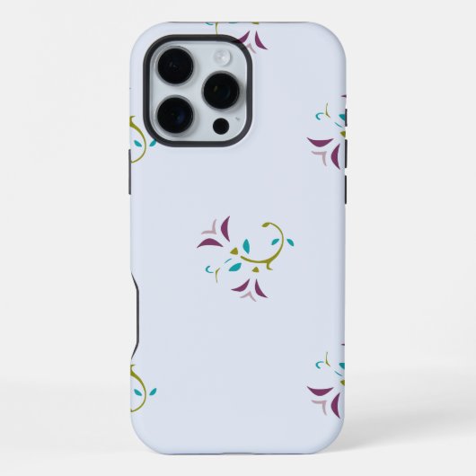 花柄シームレス パターン iPhoneケース (裏面)
