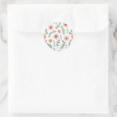 花柄シール ラウンドシール (バッグ)