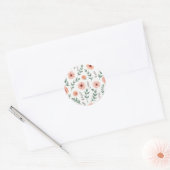 花柄シール ラウンドシール (封筒)