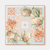 花柄スカーフデザイン マグネット (正面)