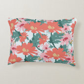 花柄スケッチエレガントカラフル花 アクセントクッション (裏面)