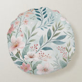 花柄スケッチ ラウンドクッション (裏面)