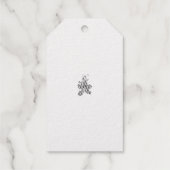 花柄スタイル、アーティクリッククリムゾン、ライトゴールド ギフトタグ (裏面)