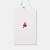 花柄スタイル、アーティクリック クリムゾン、ライトゴールド ギフトタグ (裏面)